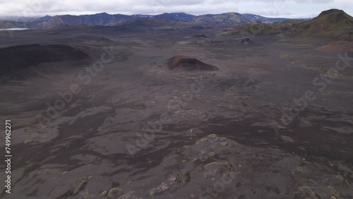 Obraz na płótnie Fjallabak craters in Iceland. Landmannalaugar Black Craters. w salonie