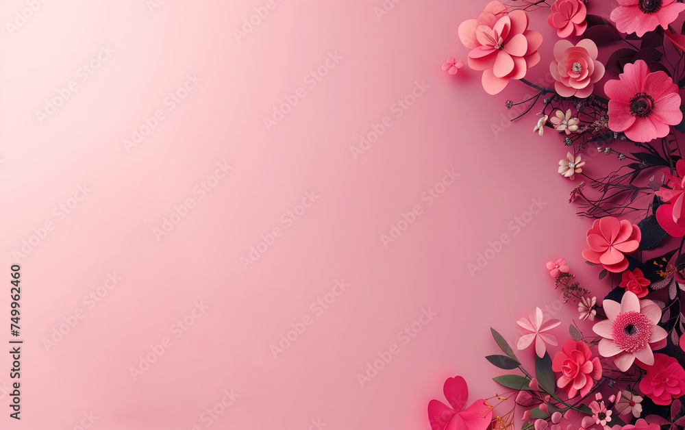 Floral decorative background,created with Generative AI tecnology. Floral decorative background,created with Generative AI tecnology.
