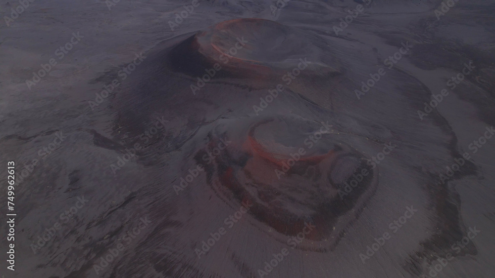 Fjallabak craters in Iceland. Landmannalaugar Black Craters.