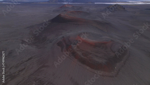 Obraz na płótnie Fjallabak craters in Iceland. Landmannalaugar Black Craters. w salonie