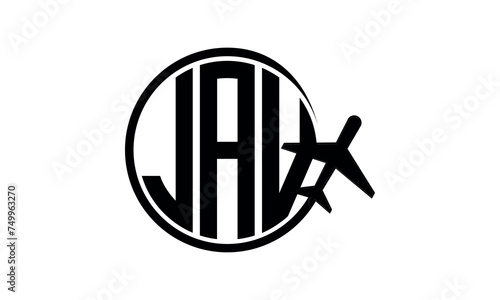 JAV three initial letter circle tour & travel agency logo design vector template. hajj Umrah agency, abstract, wordmark, business, monogram, minimalist, brand, company, flat, tourism agency, tourist photo