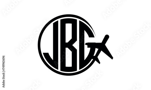 JBG three initial letter circle tour & travel agency logo design vector template. hajj Umrah agency, abstract, wordmark, business, monogram, minimalist, brand, company, flat, tourism agency, tourist
