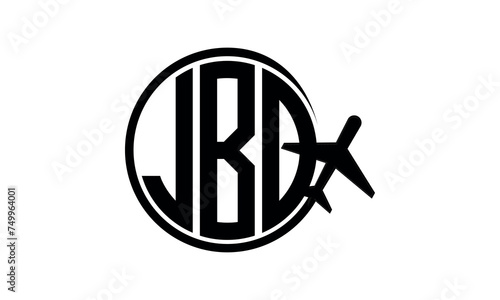JBO three initial letter circle tour & travel agency logo design vector template. hajj Umrah agency, abstract, wordmark, business, monogram, minimalist, brand, company, flat, tourism agency, tourist photo