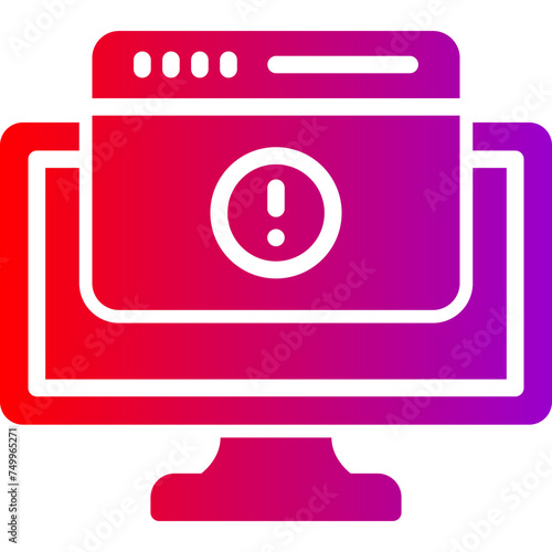 Error Vector Glyph Gradient Icons