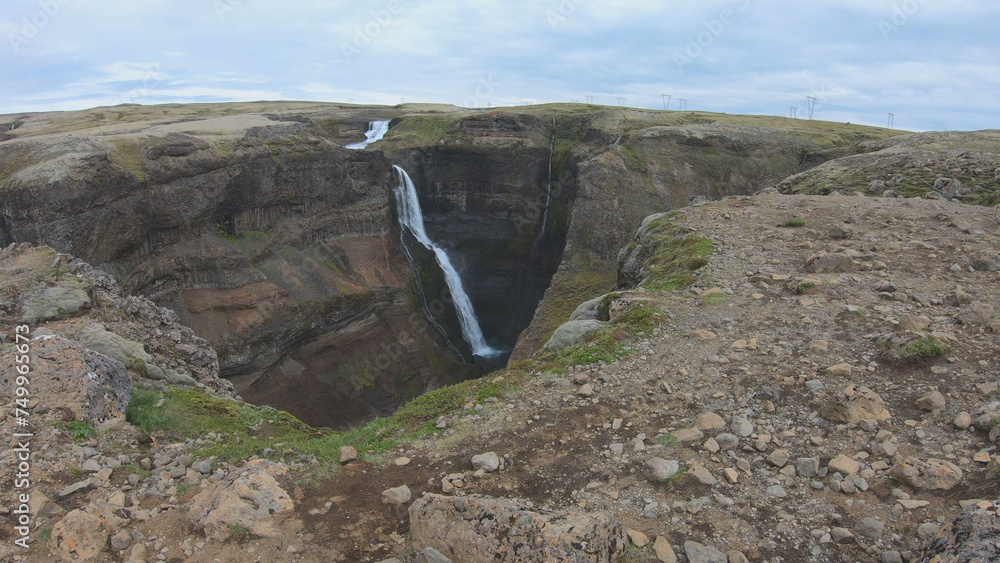 Granni is a waterfall in the river Fossá next to Háifoss, the second highest waterfall of Iceland, after Glymur, with a single drop of 122 meters.