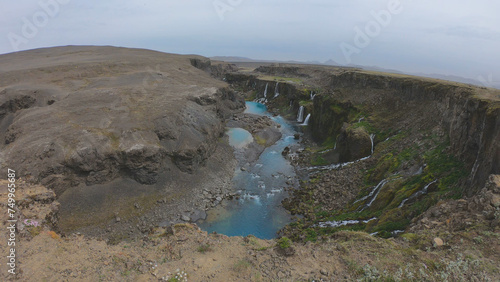 Sigoldugljufur, also known as the Valley of Tears, is a canyon in the Icelandic Highlands. It is most renowned for and earned its nickname from its sheer number of waterfalls.