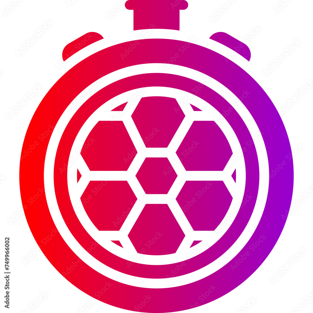 Obraz premium Stopwatch Vector Glyph Gradient Icons