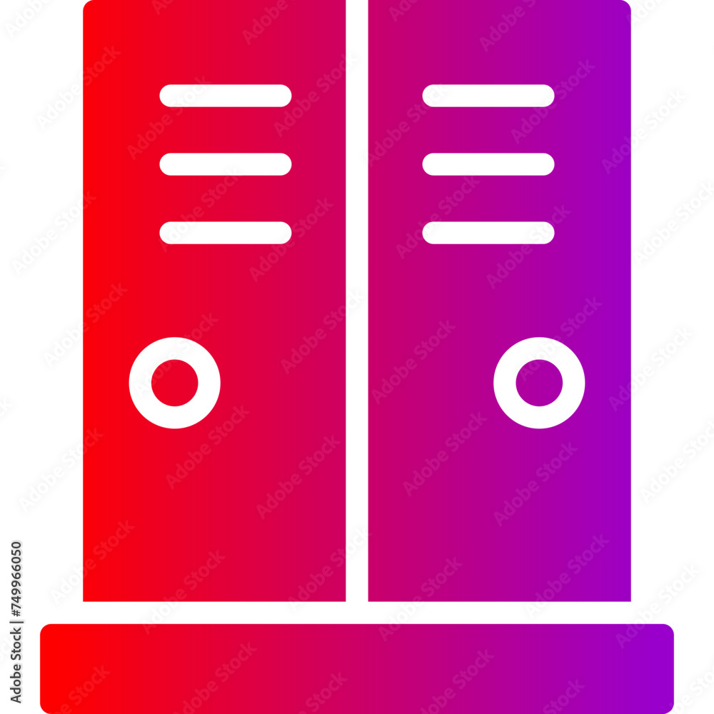 Locker Vector Glyph Gradient Icons Locker Vector Glyph Gradient Icons