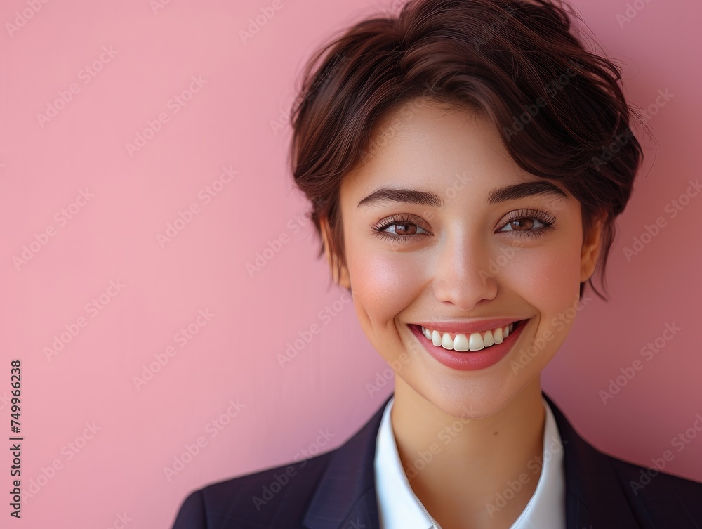 happy smiling or laughing Asian female office worker with black short hair happy smiling or laughing Asian female office worker with black short hair