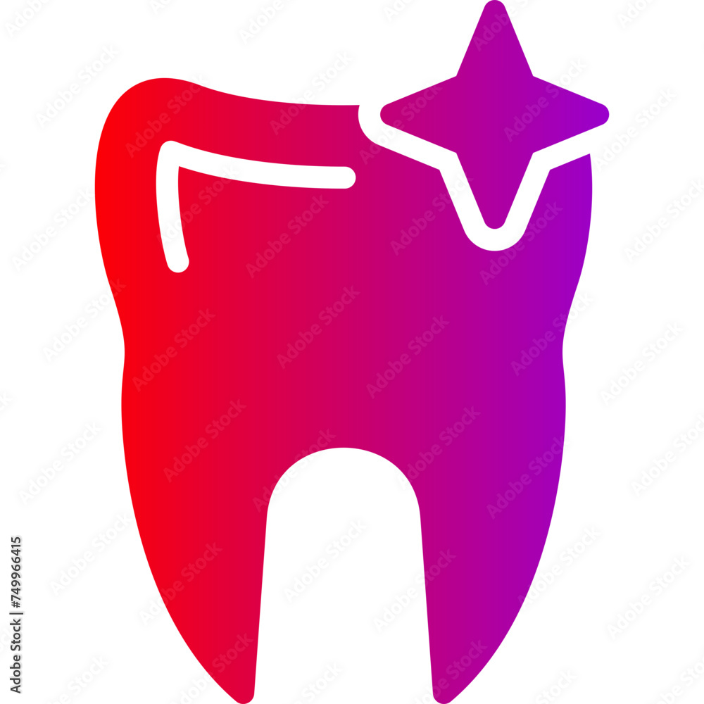 Tooth Vector Glyph Gradient Icons Tooth Vector Glyph Gradient Icons