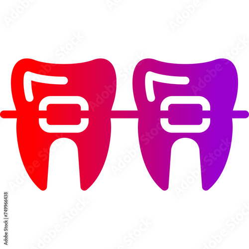 Braces Vector Glyph Gradient Icons