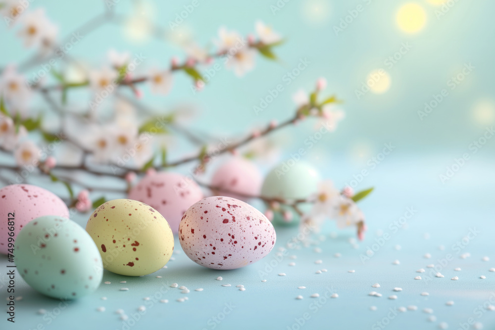 Spring joy: Flowers and Easter Eggs