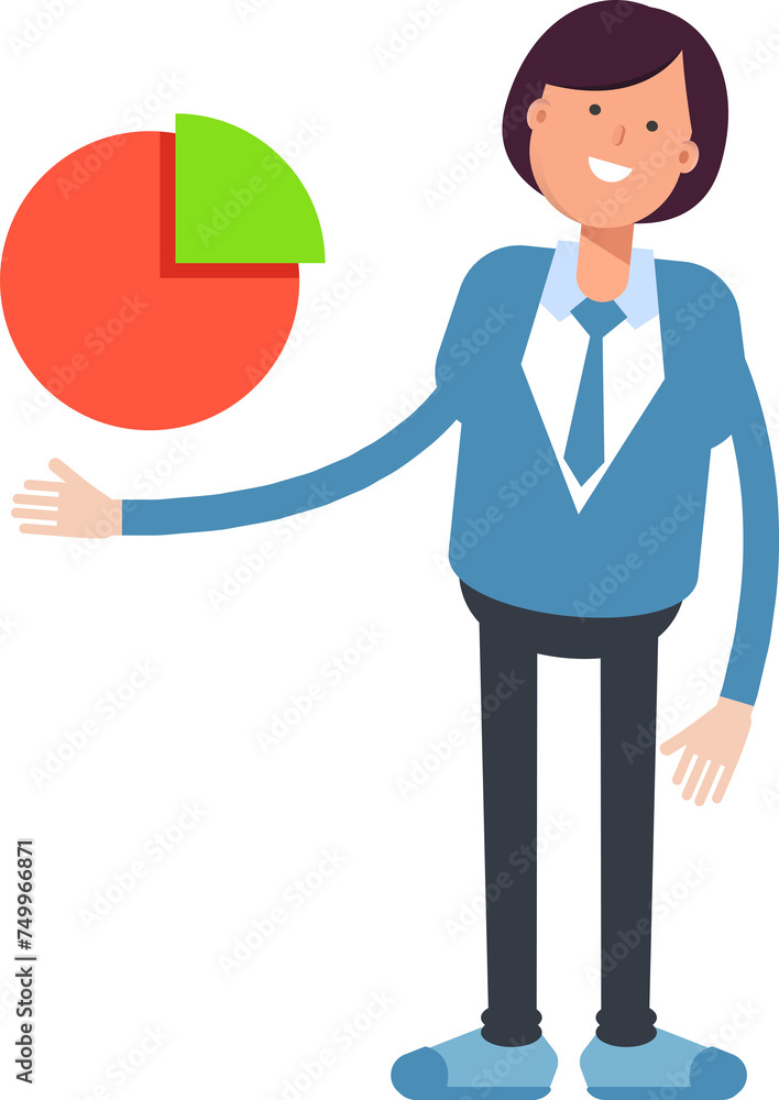 Businesswoman Character Holding Pie Chart
Businesswoman Character Holding Pie Chart