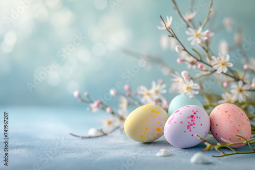 Spring joy: Flowers and Easter Eggs