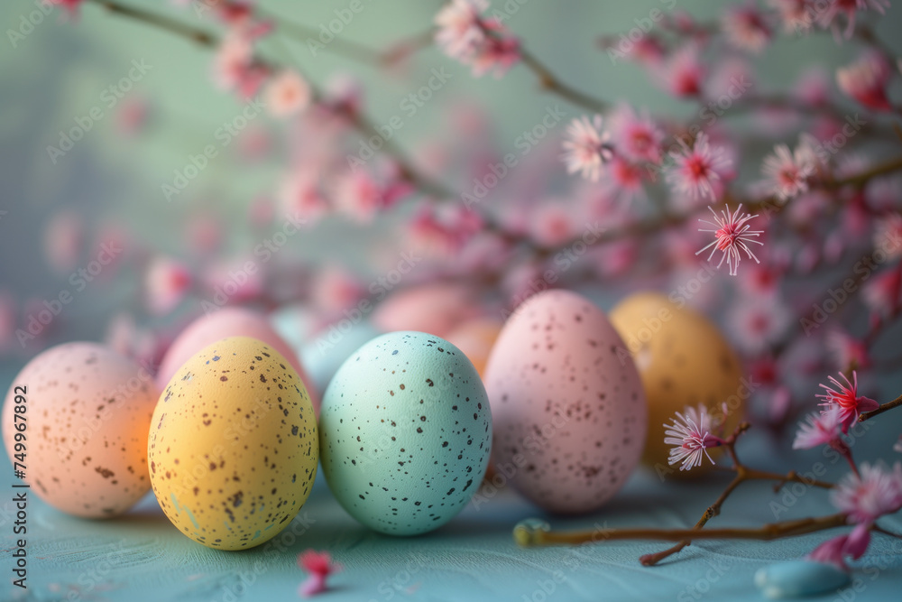 Spring joy: Flowers and Easter Eggs Spring joy: Flowers and Easter Eggs