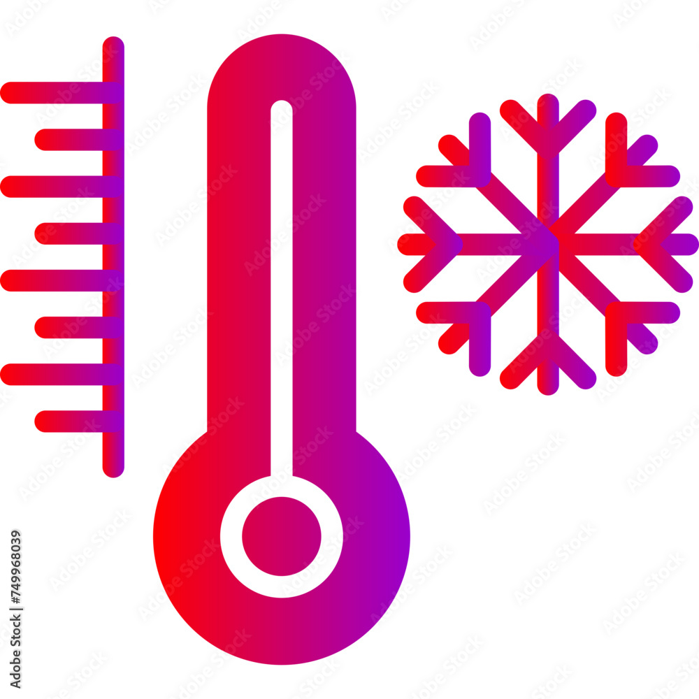 Cold Vector Glyph Gradient Icons Cold Vector Glyph Gradient Icons