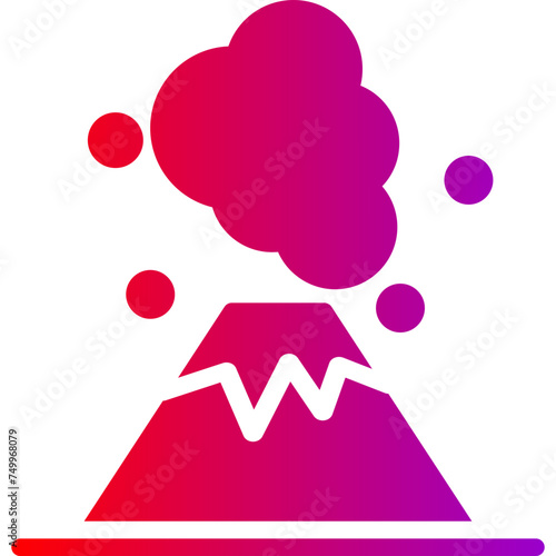 Eruption Vector Glyph Gradient Icons