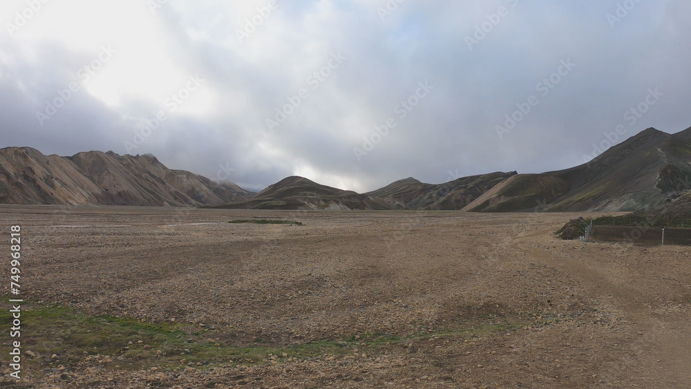 Landmannalaugar is a location in Iceland's Fjallabak Nature Reserve in the Highlands. It is on the edge of the Laugahraun lava field. This lava field was formed by an eruption in 1477.