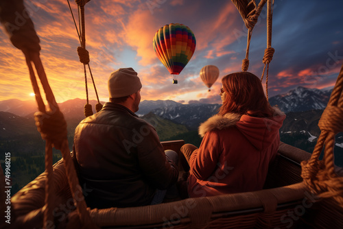 Enchanting balloon ride at sunset