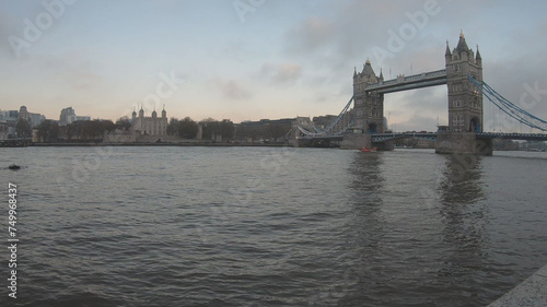 Obraz na płótnie Tower Bridge over River Thames in London, England, United Kingdom. w salonie