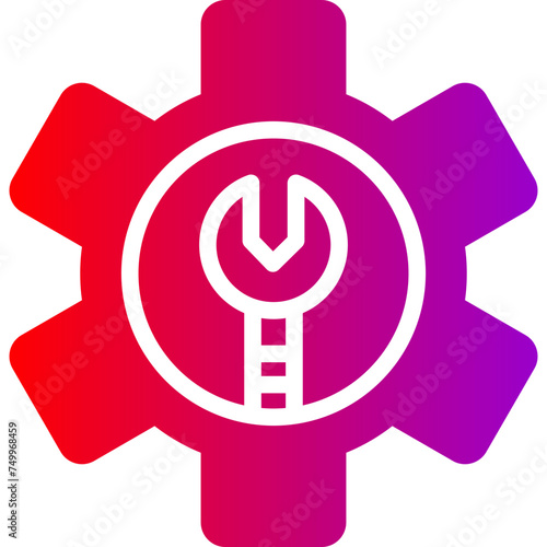 Gear Vector Glyph Gradient Icons