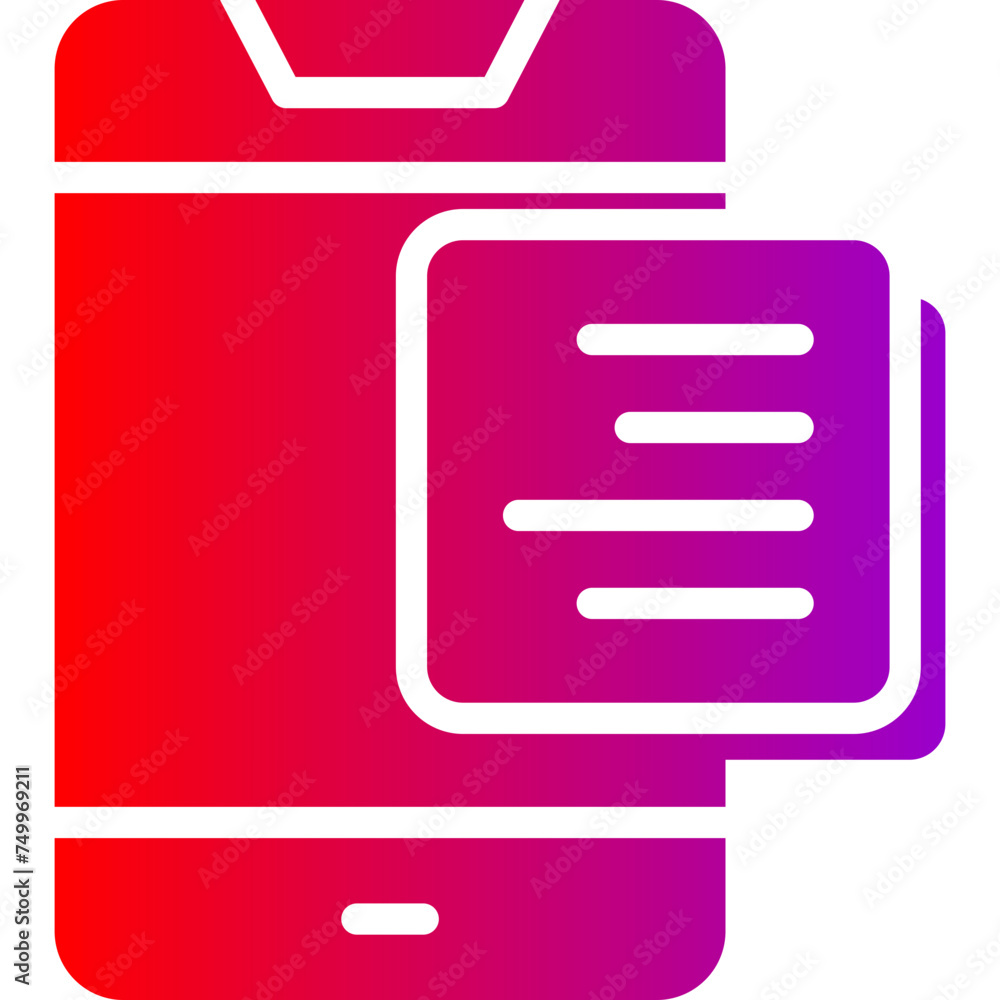 Smartphone Vector Glyph Gradient Icons Smartphone Vector Glyph Gradient Icons