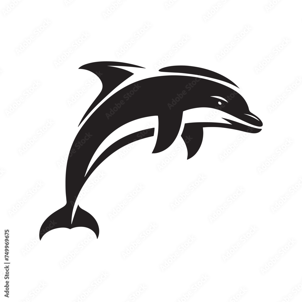 Graceful Ocean: Vector Dolphin Silhouette - Capturing the Elegance and Fluidity of Dolphins in Striking Form. Dolphin Illustration, Dolphin Vector. Graceful Ocean: Vector Dolphin Silhouette - Capturing the Elegance and Fluidity of Dolphins in Striking Form. Dolphin Illustration, Dolphin Vector.