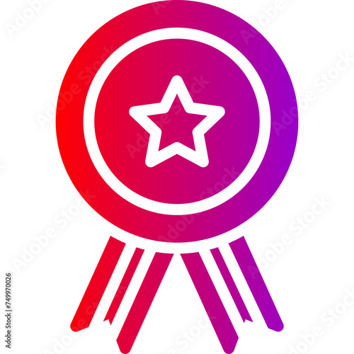 Badge Vector Glyph Gradient Icons