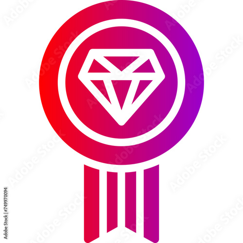 Badge Vector Glyph Gradient Icons