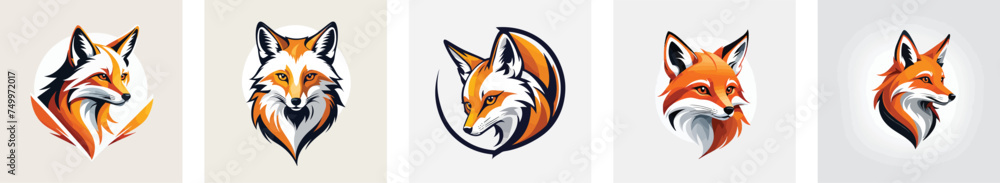 fox logo vector icons