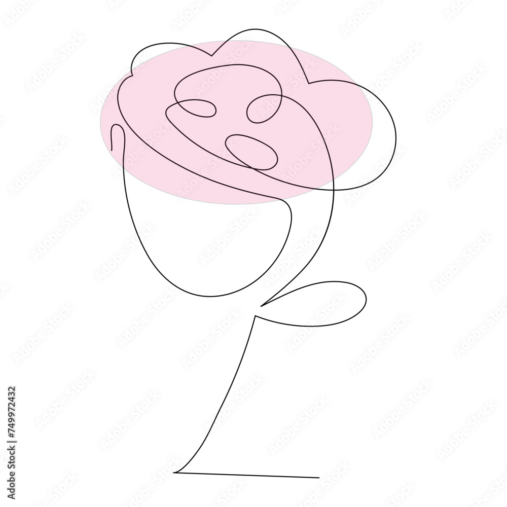 Continuous single-line rose design hand drawn drawing roses line art illustration Continuous single-line rose design hand drawn drawing roses line art illustration