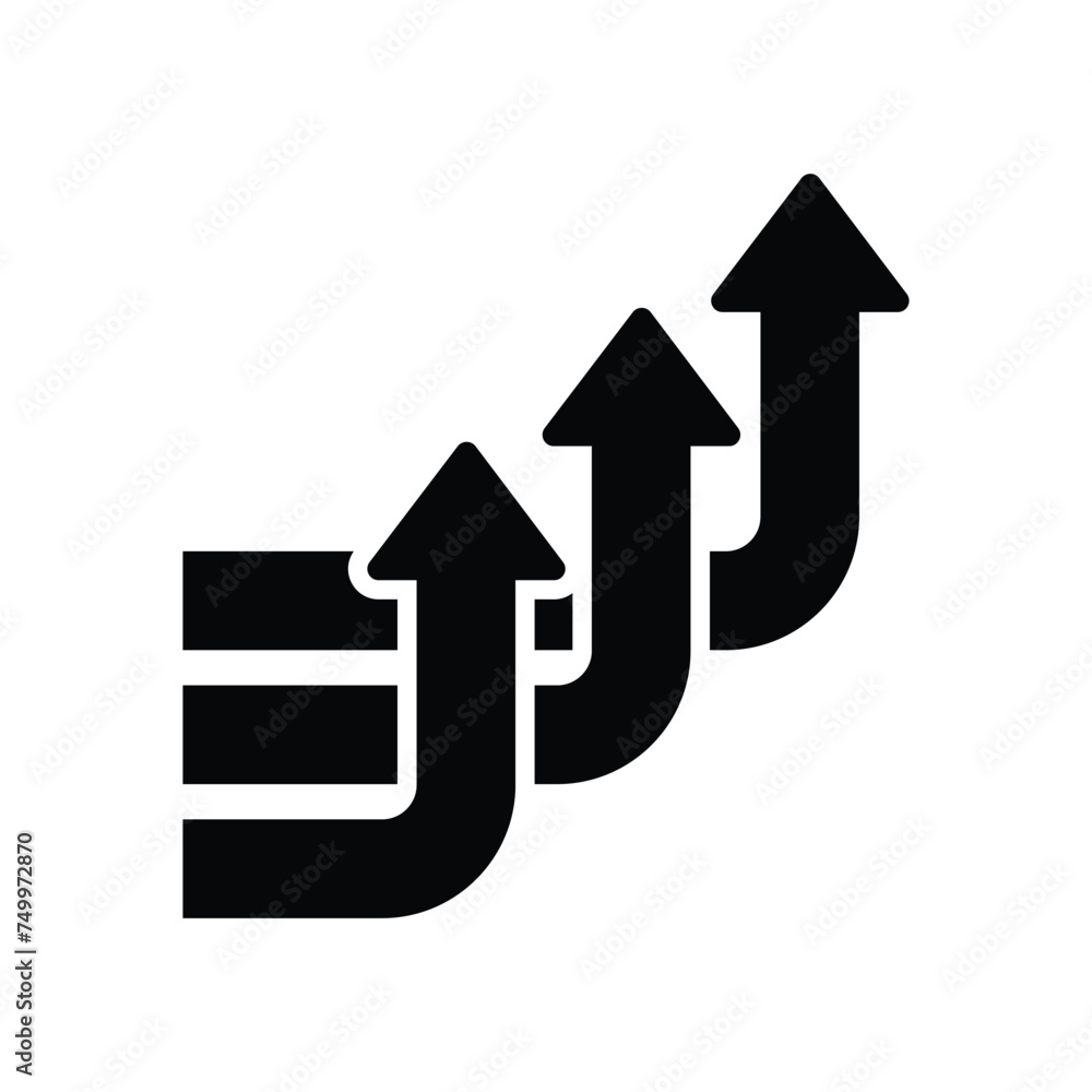 Three way direction arrows. Repeat icon isolated on background vector illustration. Three way direction arrows. Repeat icon isolated on background vector illustration.
