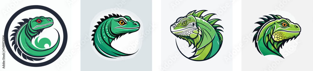 Reptiles logo vector icons Reptiles logo vector icons