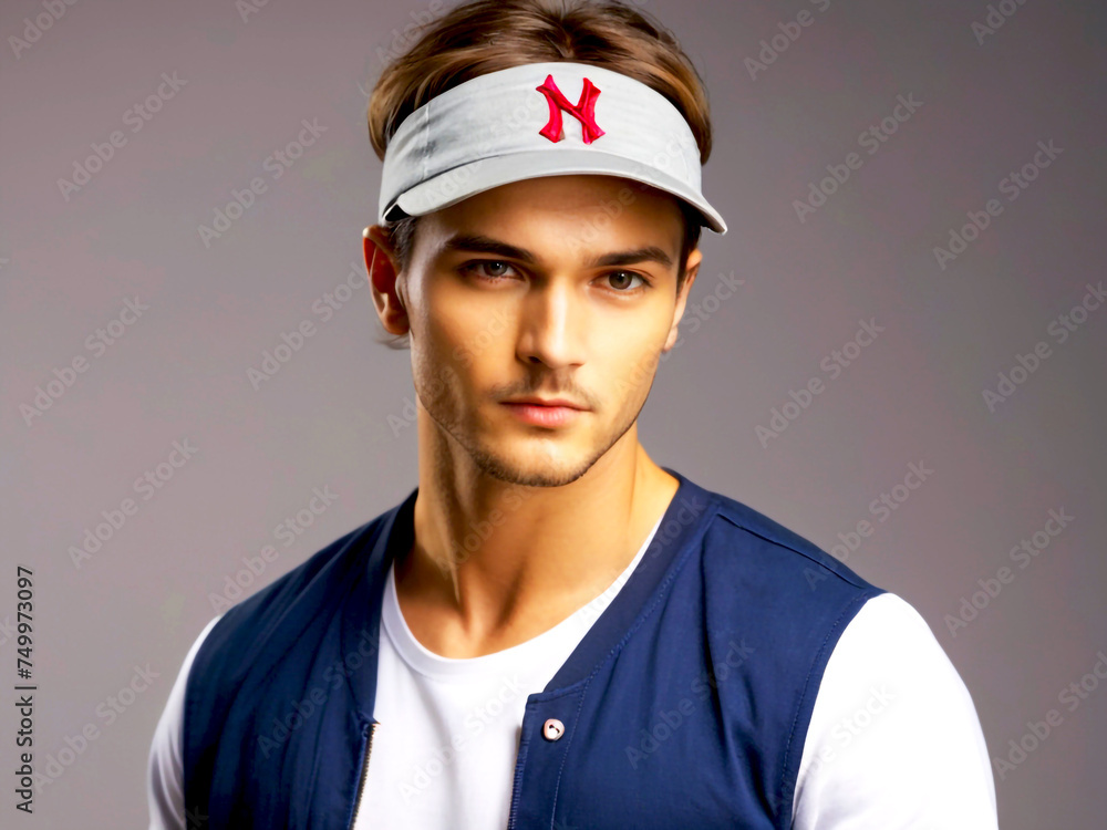 Handsome Boy wearing a cap image Handsome Boy wearing a cap image