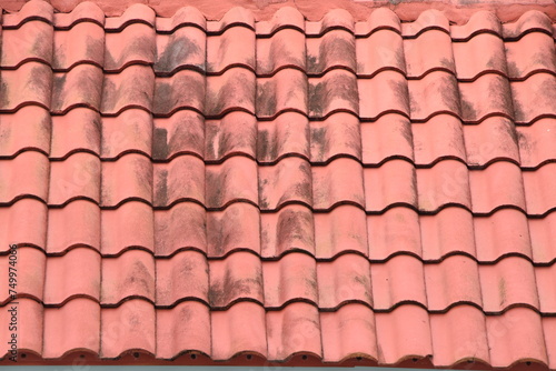 red roof tiles aged pattern texture