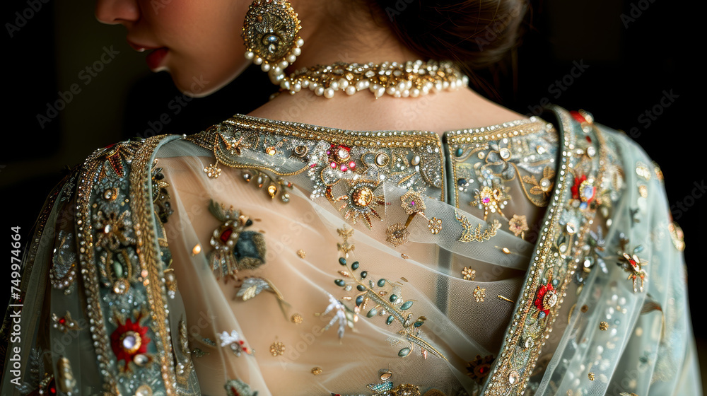 Lehenga Luxe: The Bride Embroidered Elegance.