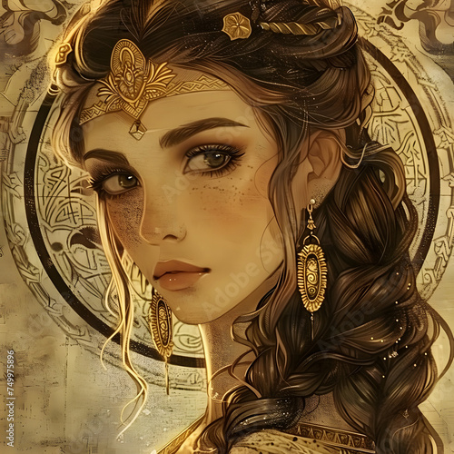 portrait of hera goddess of marriage, women and family greek mythology