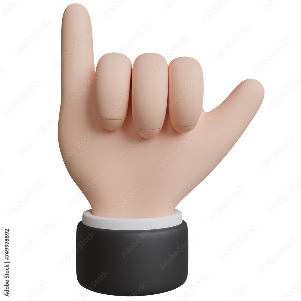 3D render of hand gestures for design. 3D render of hand gestures for design.
