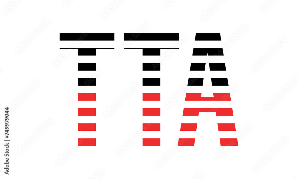 TTA three initial letter iconic line negative space minimal logo design vector template. monogram, abstract, wordmark, business, typography, minimalist, brand, company, flat, modern, unique, simple TTA three initial letter iconic line negative space minimal logo design vector template. monogram, abstract, wordmark, business, typography, minimalist, brand, company, flat, modern, unique, simple