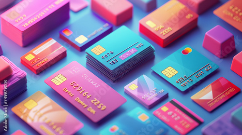 shopping game with these eye-catching credit cards, designed for those who value both security and aesthetics in their shopping journey. Shopping just got more colorful photo