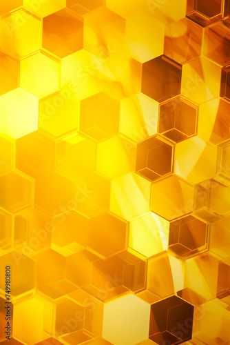 Abstract vertical glowing goldenrod yellow background with geometric shapes