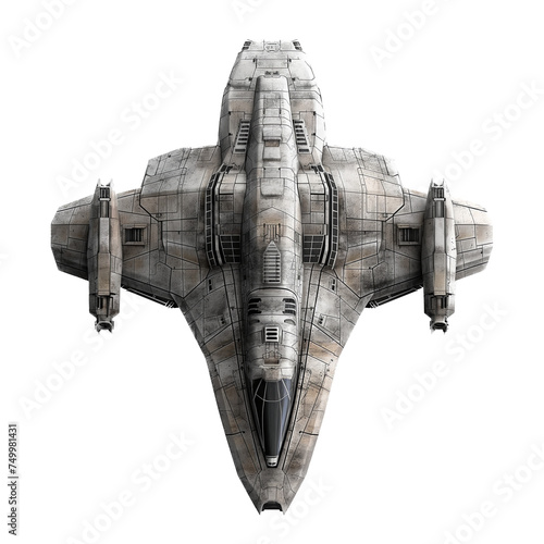 Top down view of a Spaceship.