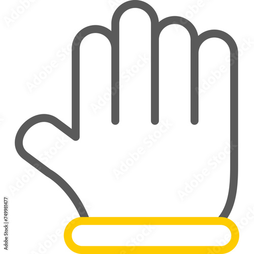 Gloves Vector Line Two Color Icons