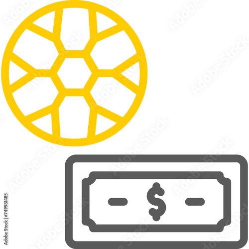Betting Vector Line Two Color Icons