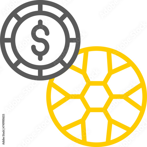 Betting Vector Line Two Color Icons