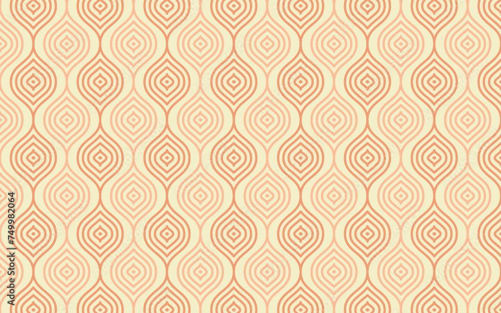 Seamless Abstract retro or Modern curve shape pattern design