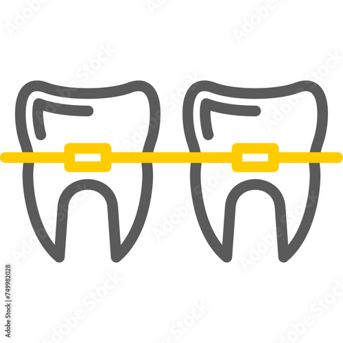 Braces Vector Line Two Color Icons