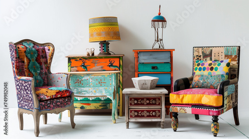 Furniture pieces, showcasin...