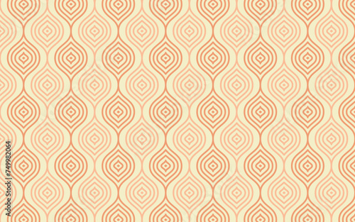 Seamless Abstract retro or Modern curve shape pattern design