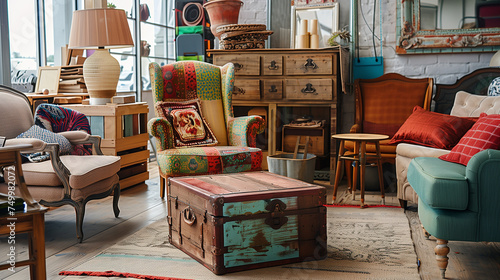 Furniture pieces, showcasin...